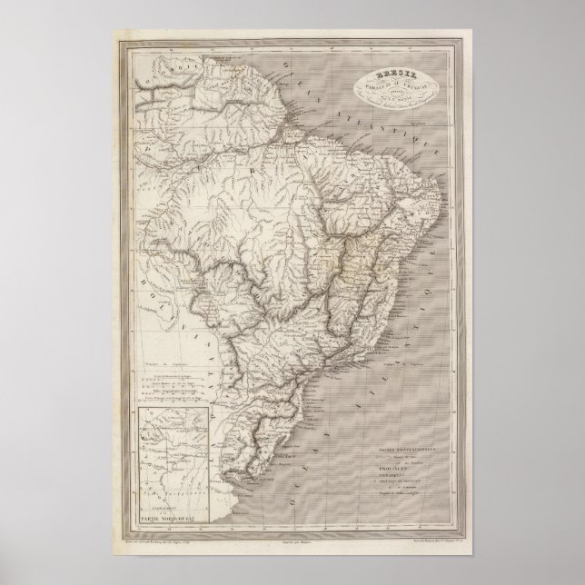 Póster Brasil, Paraguai e Uruguai (Frente)