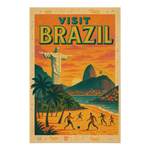 Póster Brasil - Terra do Samba e Sol