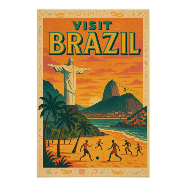 Póster Brasil - Terra do Samba e Sol (Frente)