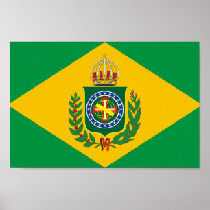 Poster brasileiro velho da bandeira