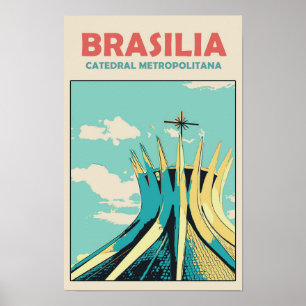 Poster Brasília Catedral Metropolitana Brasil