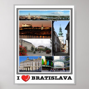 Poster Bratislava - Eu Amo - Eslováquia -
