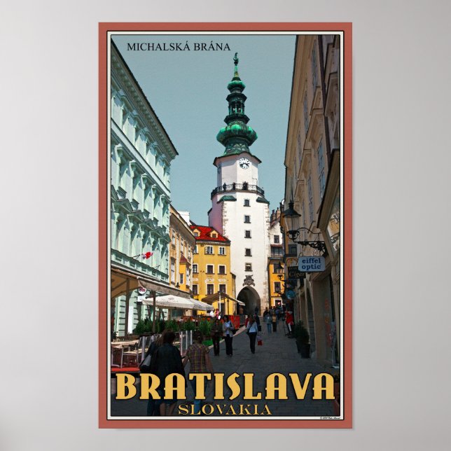 Poster Bratislava - Torre de Michael (Frente)