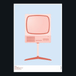 Poster Braun FS 80 Televisão - Dieter Rams<br><div class="desc">Para sua leitura, aqui está um desenho digital do Conjunto de Televisão 80 FS do Braun, de 1964, projetado por Dieter Rams.</div>