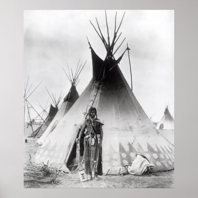 Poster Brave Blackfoot, perto de Calgary, Alberta, 1889 (Frente)