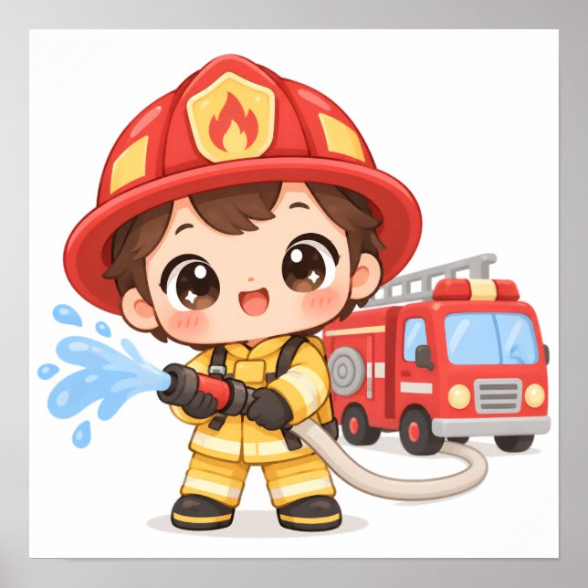 Poster Bravinho Bombeiro (Frente)