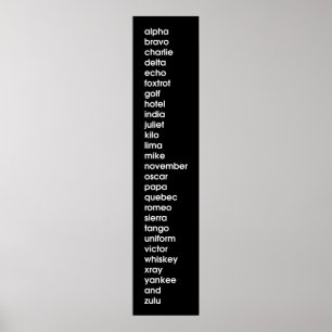 Póster Bravo Charlie alfa por pimentas de Leslie