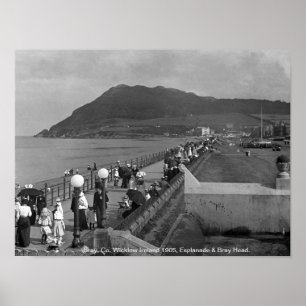 Poster Bray Head & Esplanade 1905 Co. Wicklow Irlanda