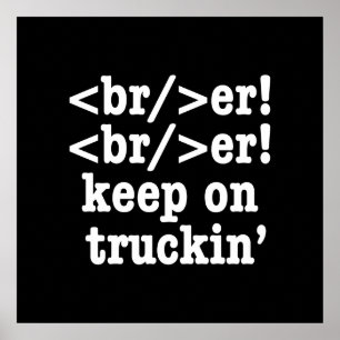 Poster breaker! breaker! continue caminhando // Código HT