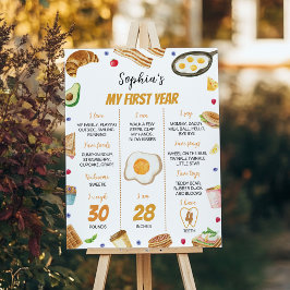 Poster Breakfast Brunch - Sinal de Marco de Primeiro Ano