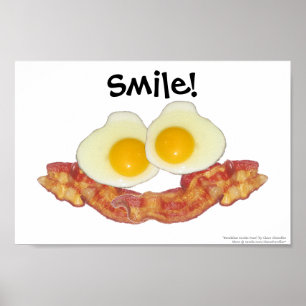 Póster Breakfast Smilie Face por Clara Chandler