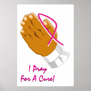 Poster Breast Cancer Awareness Praying Hands