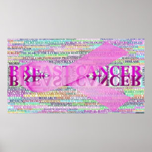 Póster Breast Cancer Ribbon Art