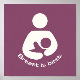 Poster Breast É O Melhor Ícone - Mauve