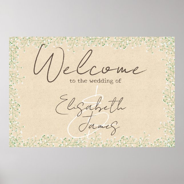 Poster Breath Floral Rustic & Boho Wedding (Frente)