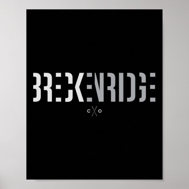 Poster Breckenridge Colorado - Esqui Gráfico (Frente)