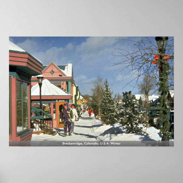 Póster Breckenridge, Colorado, EUA, inverno (Frente)