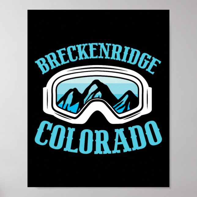 Poster Breckenridge Colorado Ski Mountain Skiier (Frente)