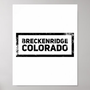Poster Breckenridge Colorado Vintage Mountain SkiLogo