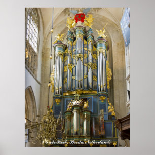 Poster Breda Grote Kerk, Países Baixos