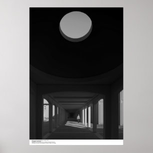 Póster Breezeway, abóbada e figura pequena, em fevereiro