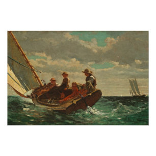 Póster Breezing acima (um vento justo) de 1873-76