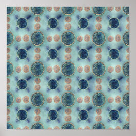 Poster Breezy Patina Wallpaper with Ethereal Mist Texture