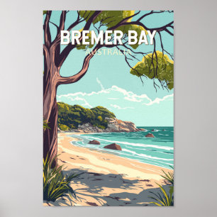 Poster Bremer Bay Austrália - Viagem Art Vintage