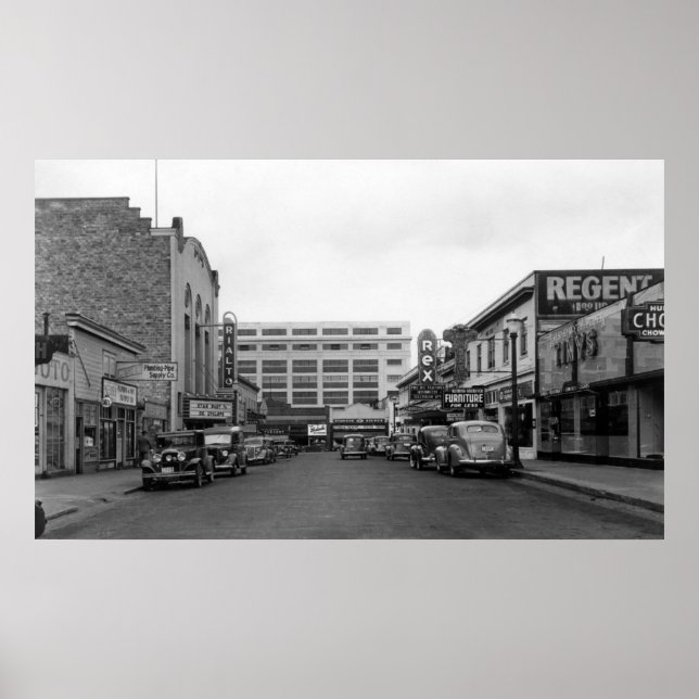 Póster Bremerton, Fotografia da Cidade da Cena WA (Frente)