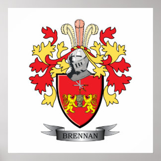 Poster Brennan Family Crest Casaco de Arms