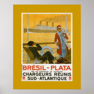 Póster Bresil - Plata