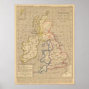 Poster Bretagne Saxonne Anglo, Jesus Cristo de 600 apres