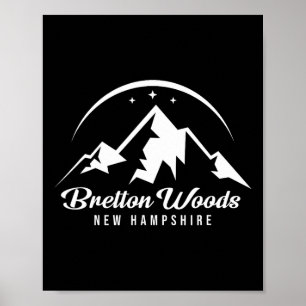Poster Bretton Woods New Hampshire Ski Resort Skiing Snow