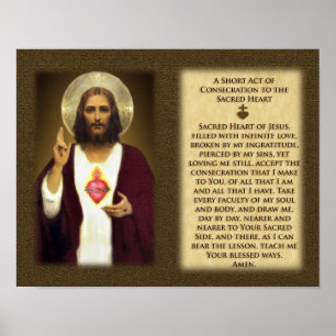 Poster Breve Ato de Conseção ao Coração Sagrado
