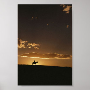 Poster Brevemente Cowboy Sunset