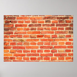 Poster Brick wall texture brick wall