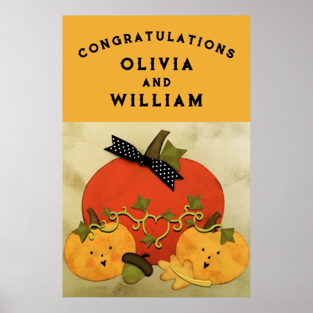 Poster Bridal Shower Wedding Congrats (Frente)