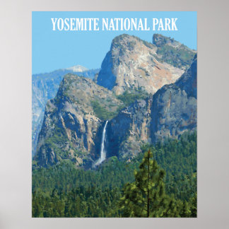 Poster Bridalveil Falls - Parque Nacional de Yosemite
