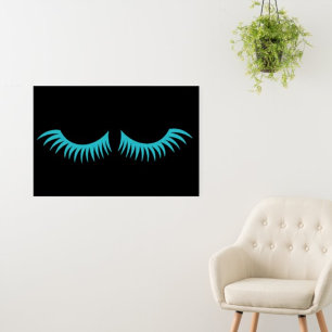 Poster BRIDE CO Darling Teal Blue Eyelashes Party