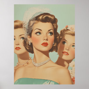 Poster Bridesmaids Retro no Estilo