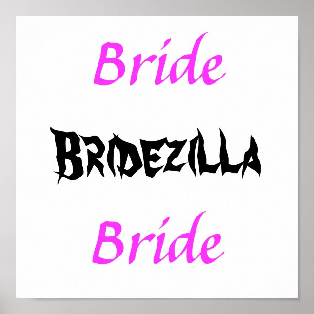 Poster Bridezilla Bride (Frente)