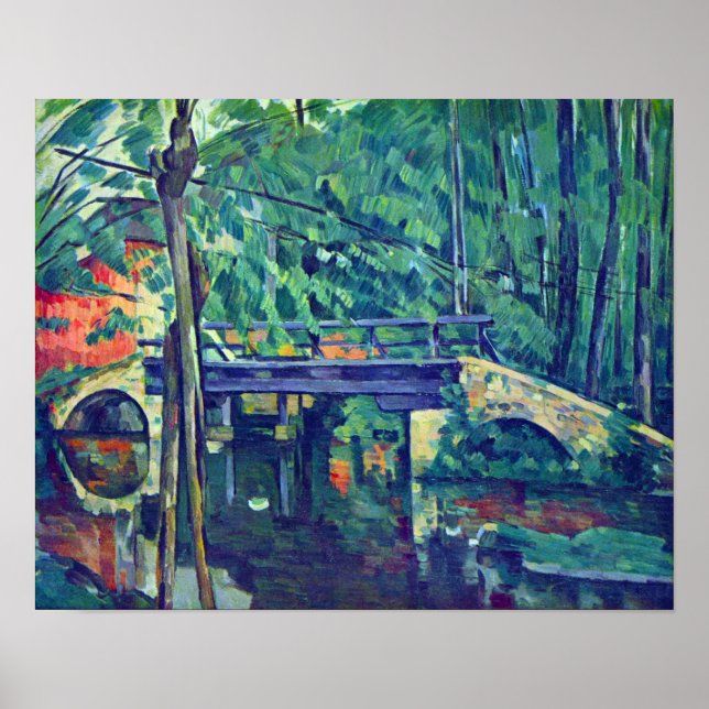 Póster Bridge in the forest by Paul Cezanne (Frente)