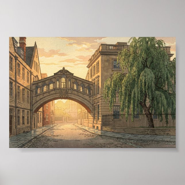 Poster Bridge of Sighs in Oxford University (Frente)
