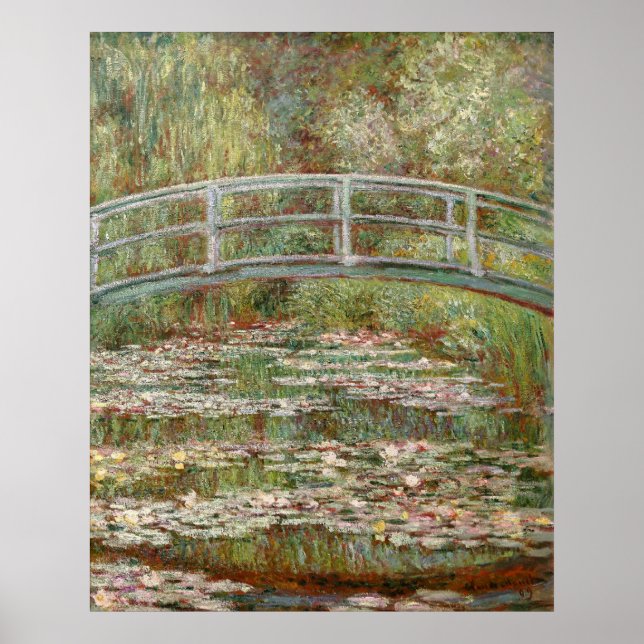 Póster "Bridge Over a Pond of Water Lily", 1899, de Monet (Frente)