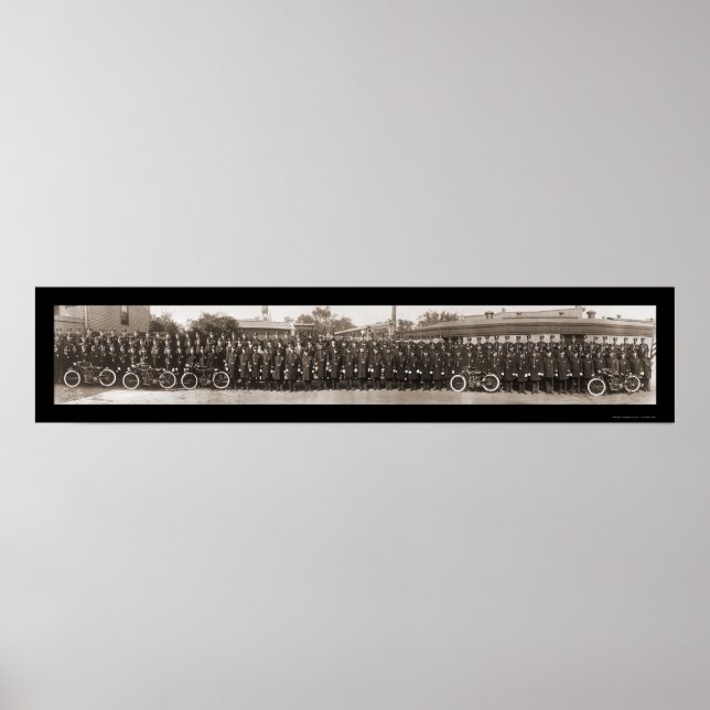 Póster Bridgeport, Foto da Polícia de CT 1914 (Frente)