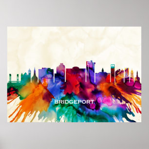 Poster Bridgeport Skyline