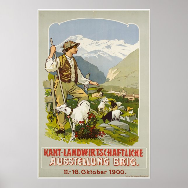 Póster Brig, Kant-Landwirtschaftliche Ausstellung (Frente)