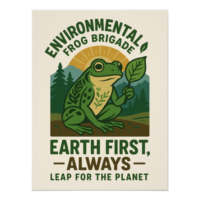 Póster Brigada de Sapos Ambiental – Terra Primeiro, Sempr (Frente)