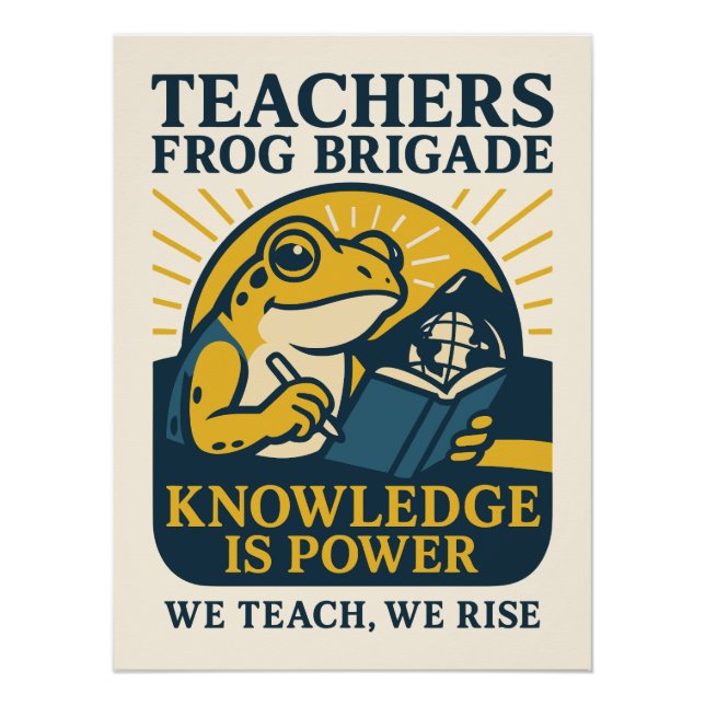 Póster Brigada de Sapos Professores – Conhecimento É Pode (Frente)