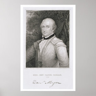 Póster Brigadeiro-General Daniel Morgan (1736-1802) com g